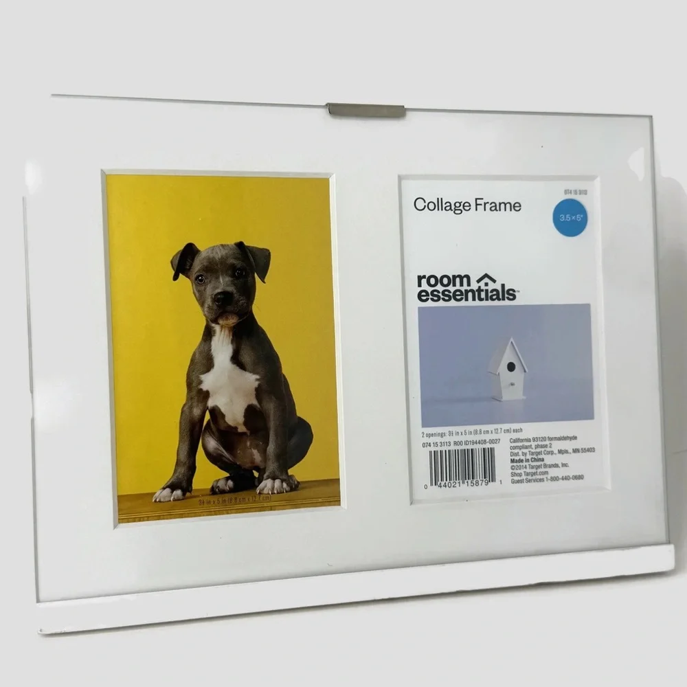 Target Room Essentials White Double Photo Frame with Clear Stand